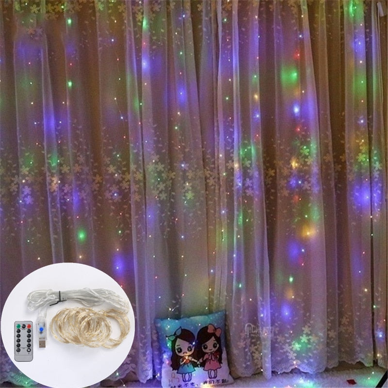 LED Curtain Garland Lights