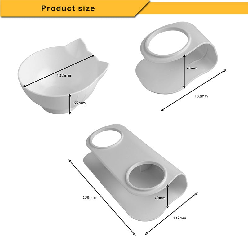 Pet single/Double Cat Bowl With Raised Stand