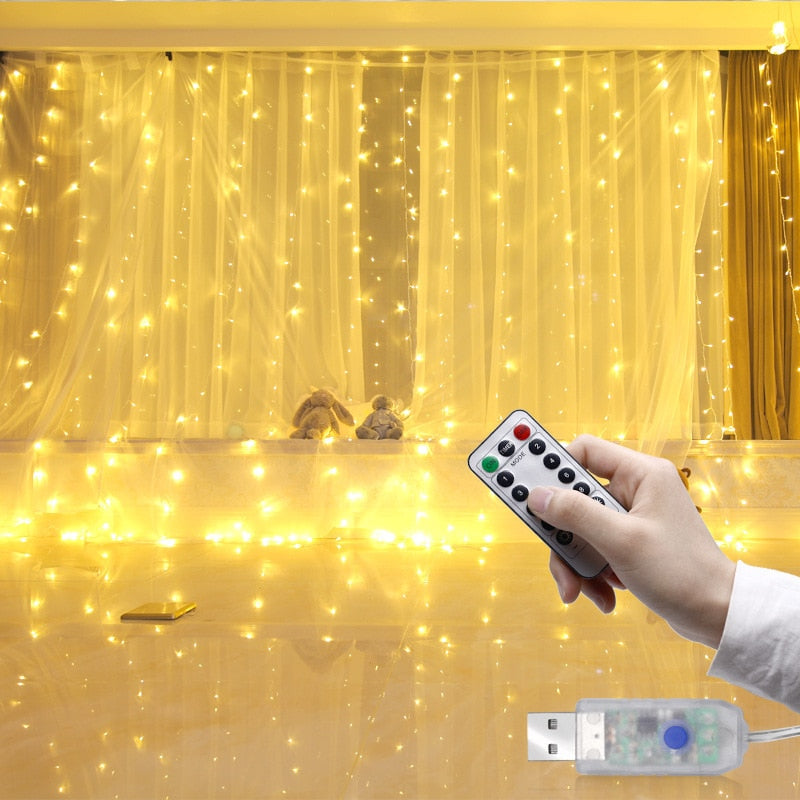 LED Curtain Garland Lights